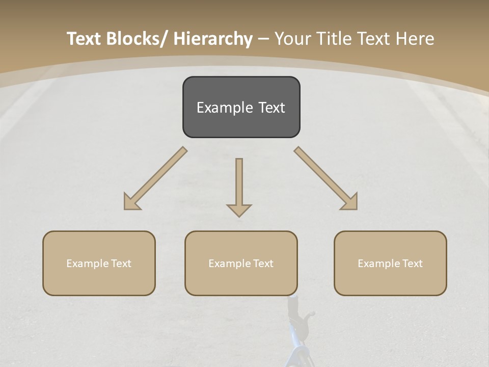 Asphalt Bicycle Fall PowerPoint Template