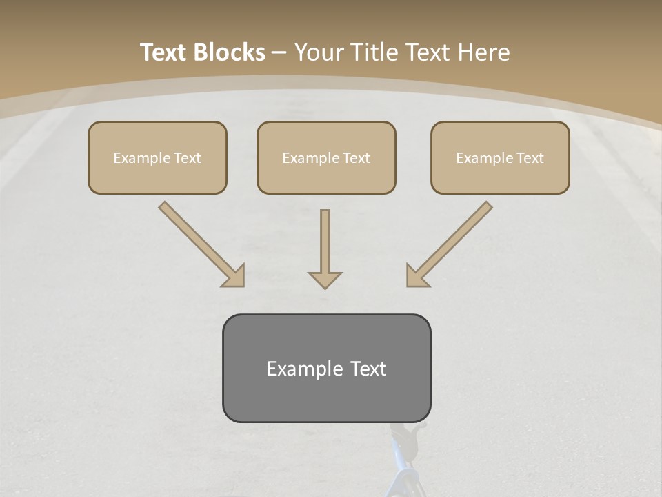 Asphalt Bicycle Fall PowerPoint Template