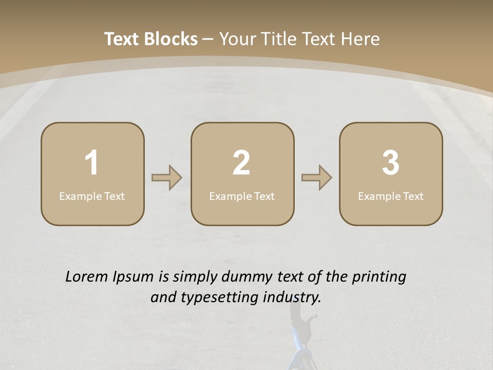 Asphalt Bicycle Fall PowerPoint Template