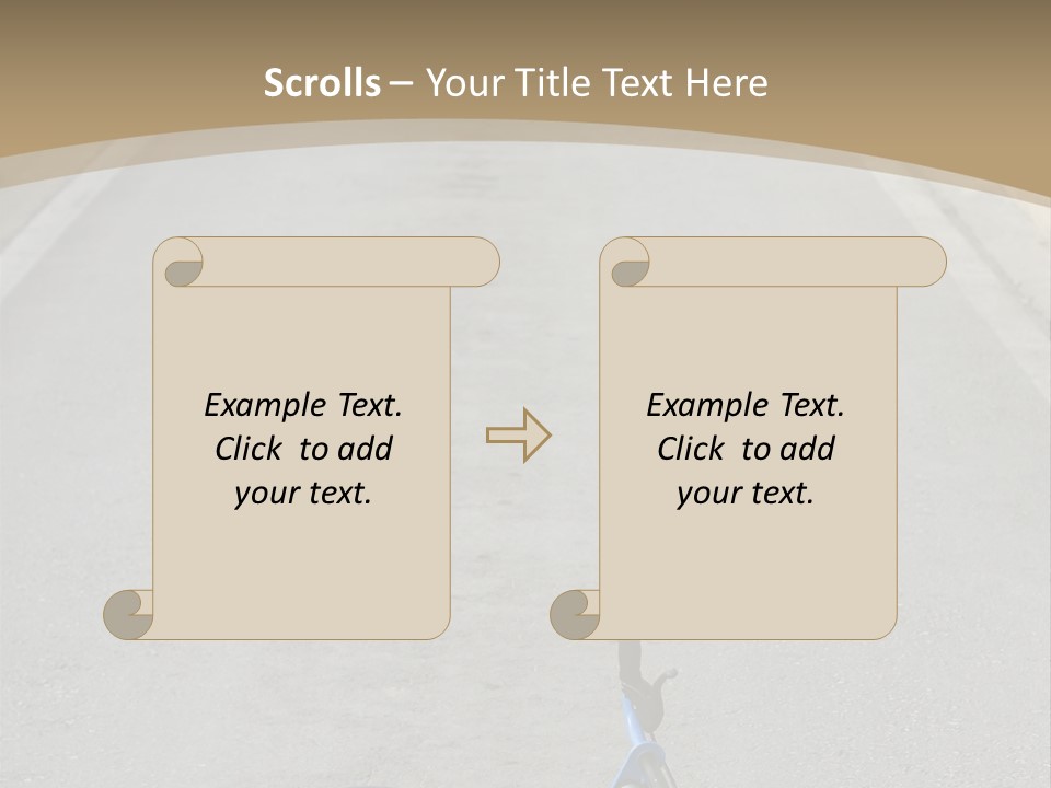 Asphalt Bicycle Fall PowerPoint Template