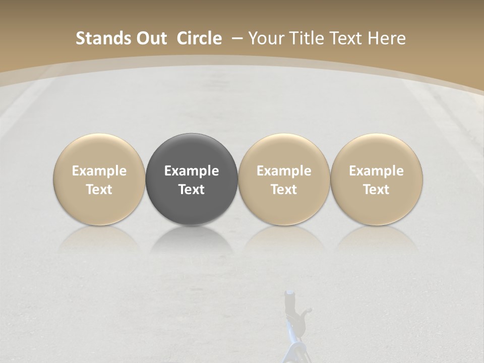 Asphalt Bicycle Fall PowerPoint Template