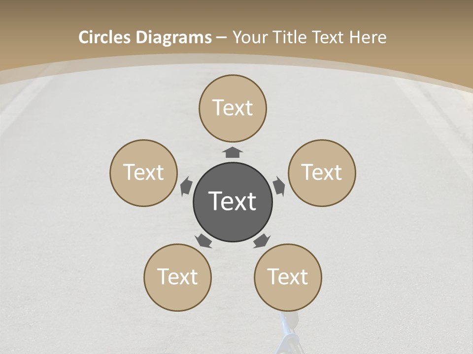 Asphalt Bicycle Fall PowerPoint Template