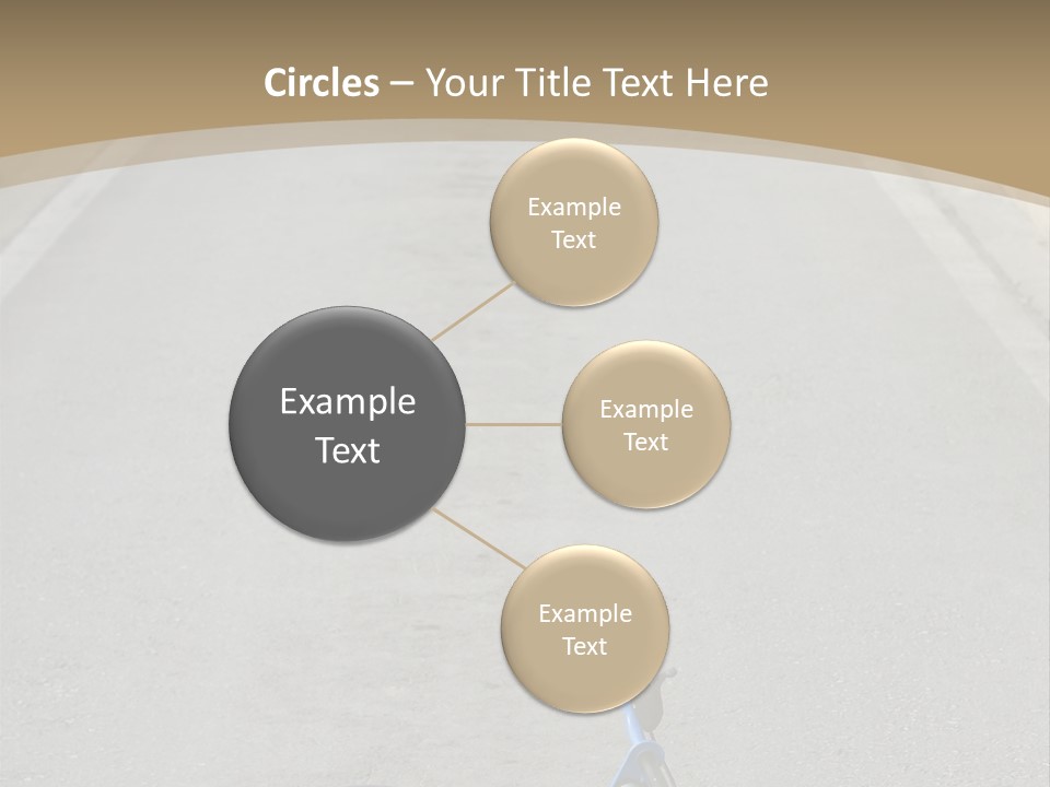 Asphalt Bicycle Fall PowerPoint Template