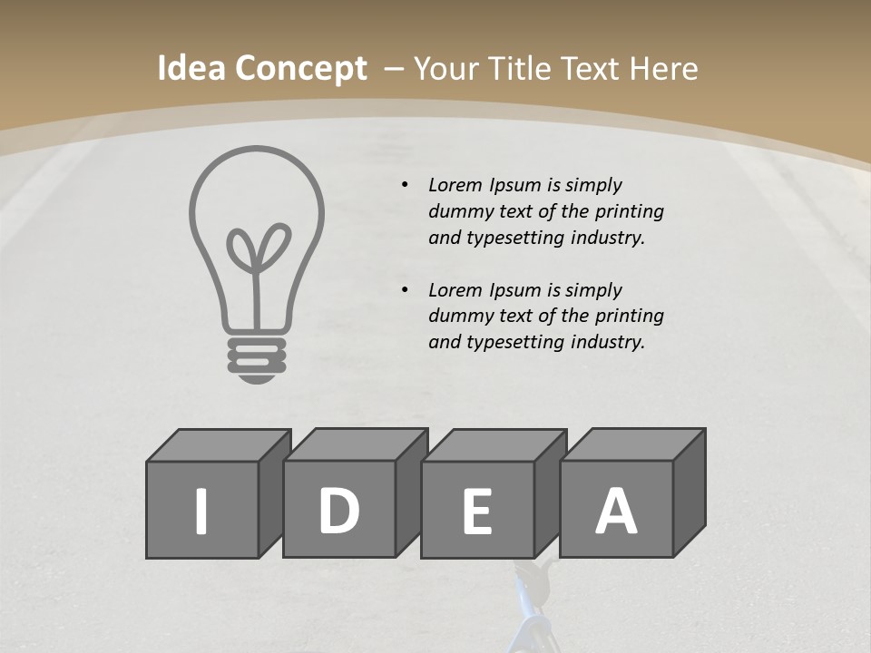 Asphalt Bicycle Fall PowerPoint Template