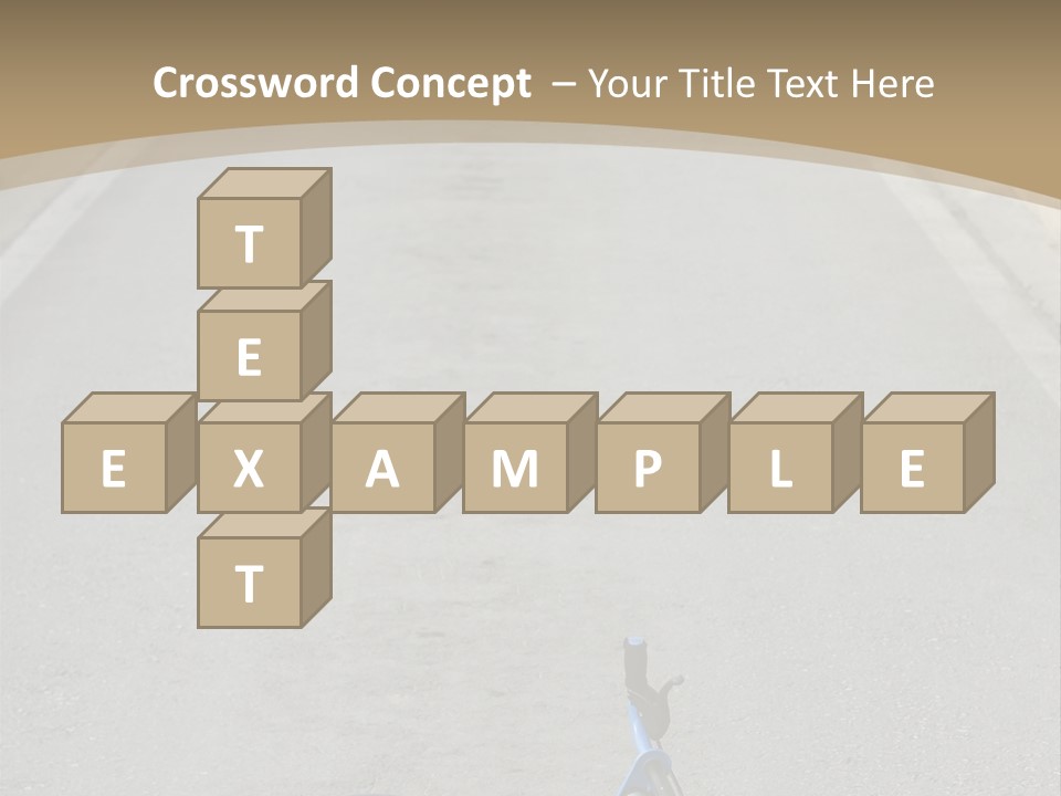 Asphalt Bicycle Fall PowerPoint Template