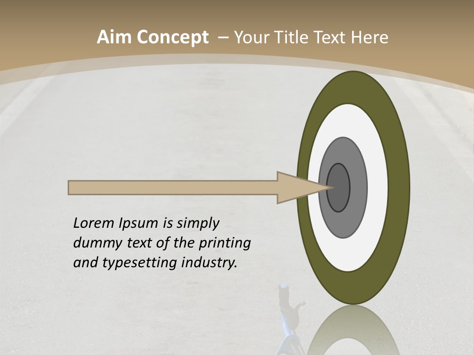 Asphalt Bicycle Fall PowerPoint Template