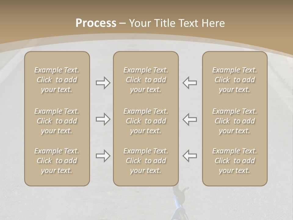 Asphalt Bicycle Fall PowerPoint Template
