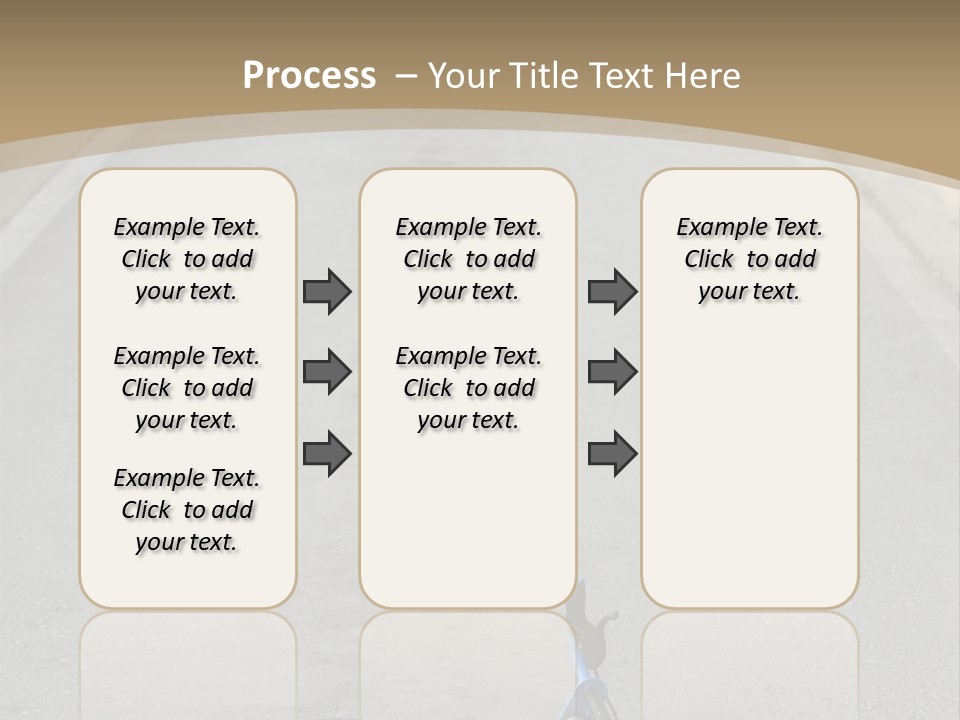 Asphalt Bicycle Fall PowerPoint Template