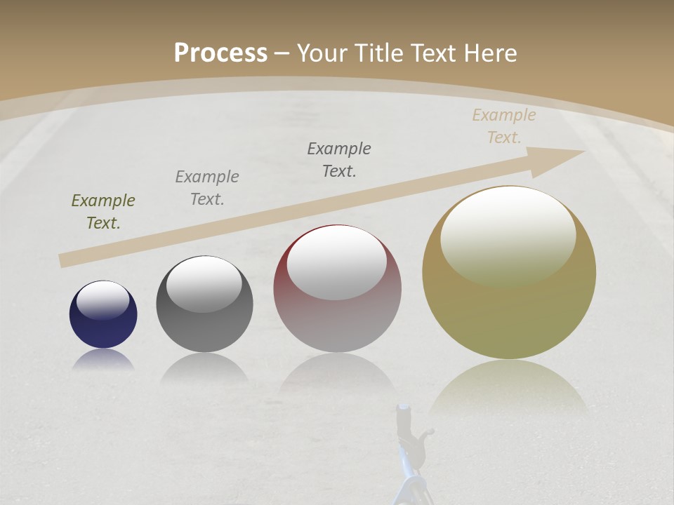 Asphalt Bicycle Fall PowerPoint Template