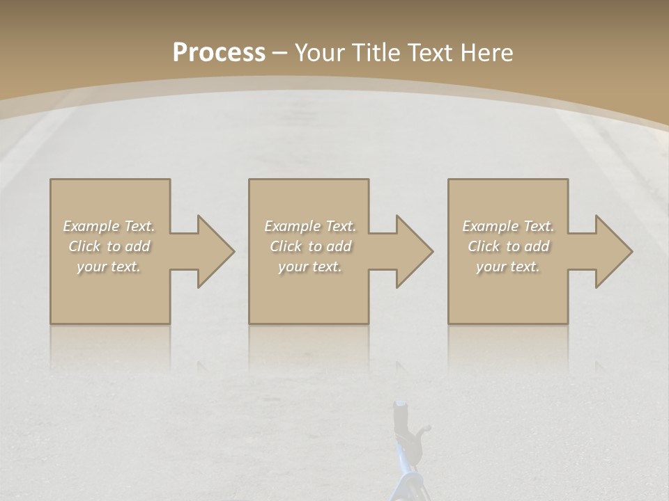 Asphalt Bicycle Fall PowerPoint Template