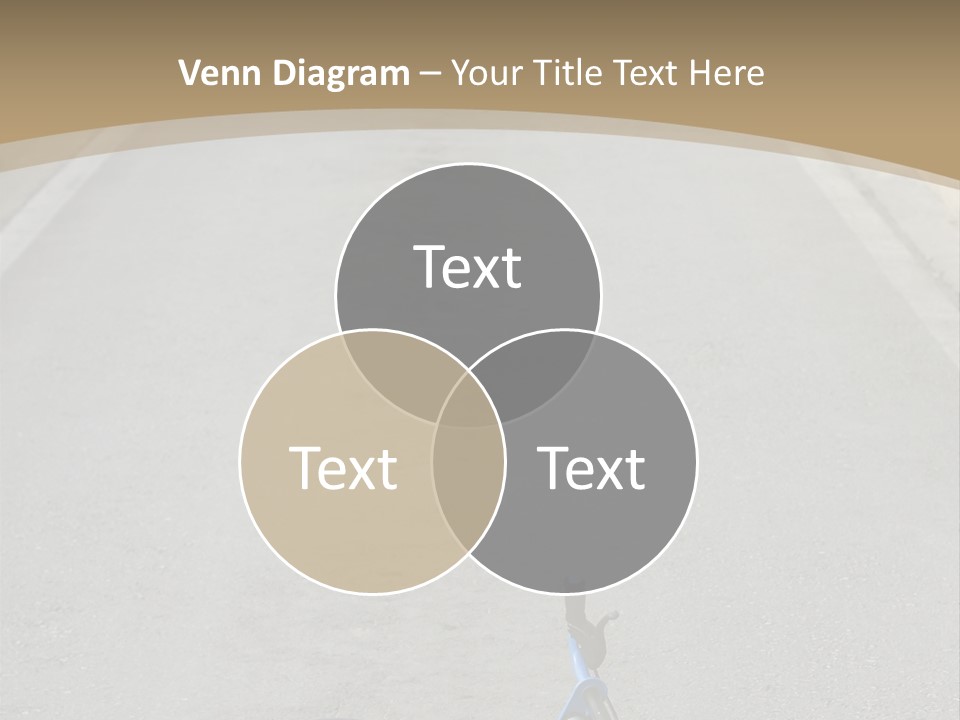 Asphalt Bicycle Fall PowerPoint Template