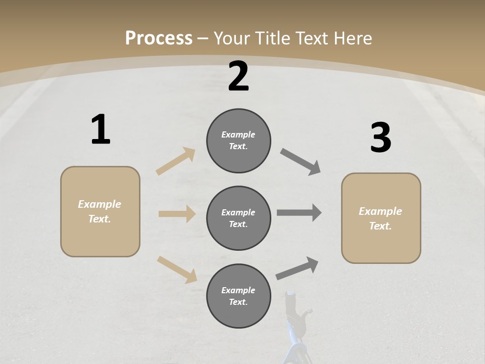 Asphalt Bicycle Fall PowerPoint Template