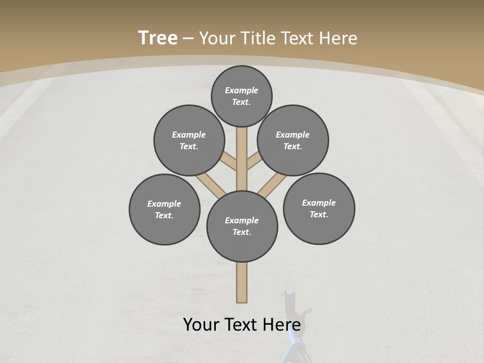 Asphalt Bicycle Fall PowerPoint Template