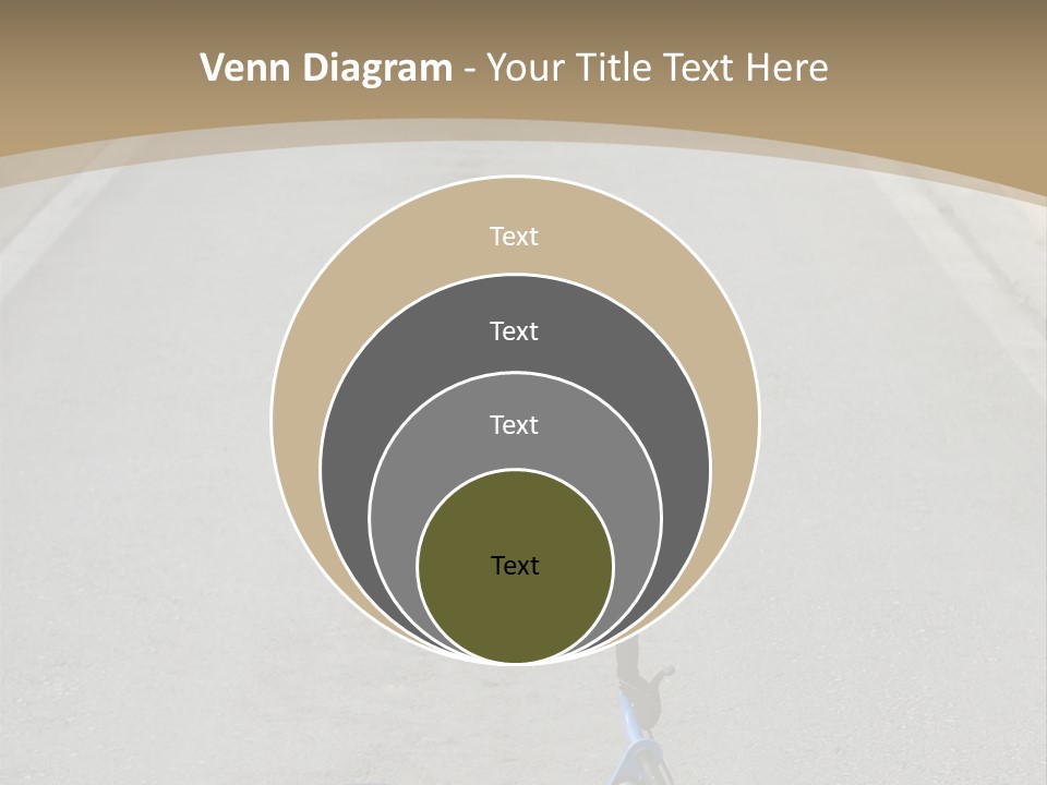 Asphalt Bicycle Fall PowerPoint Template