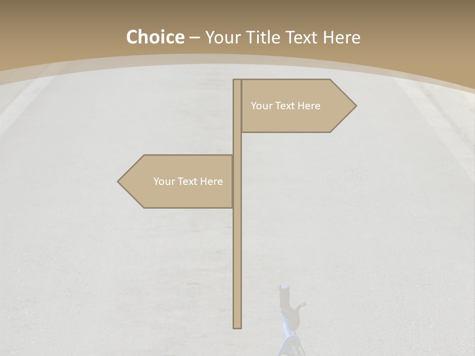 Asphalt Bicycle Fall PowerPoint Template