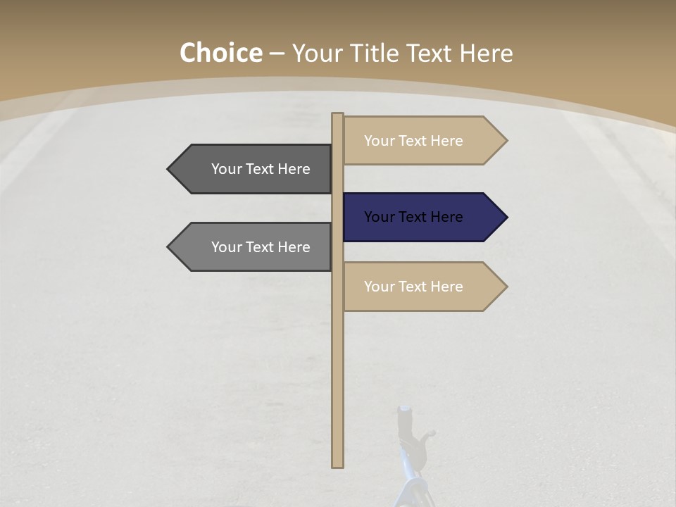 Asphalt Bicycle Fall PowerPoint Template