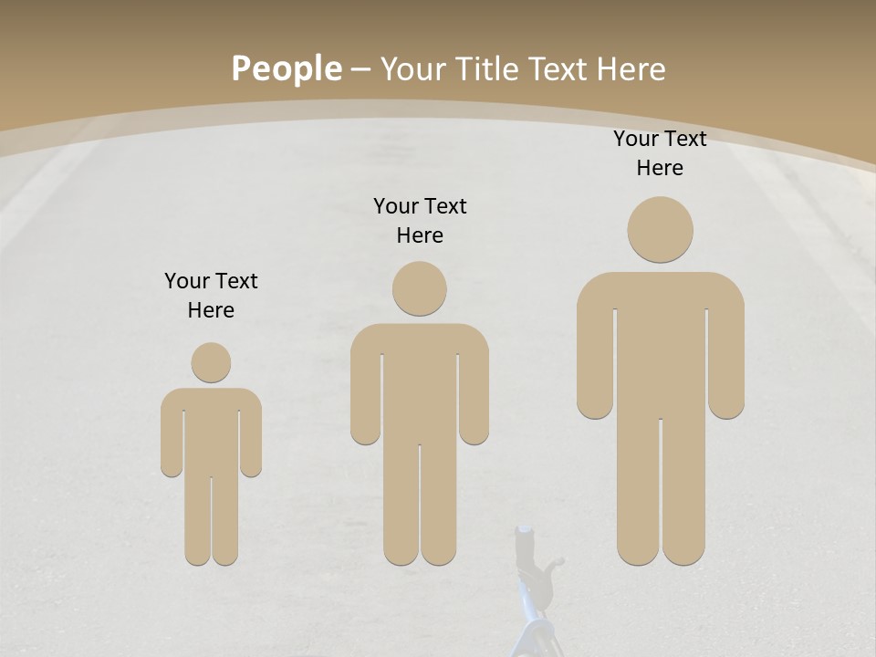 Asphalt Bicycle Fall PowerPoint Template