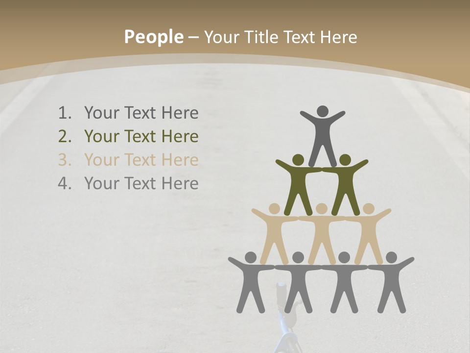 Asphalt Bicycle Fall PowerPoint Template