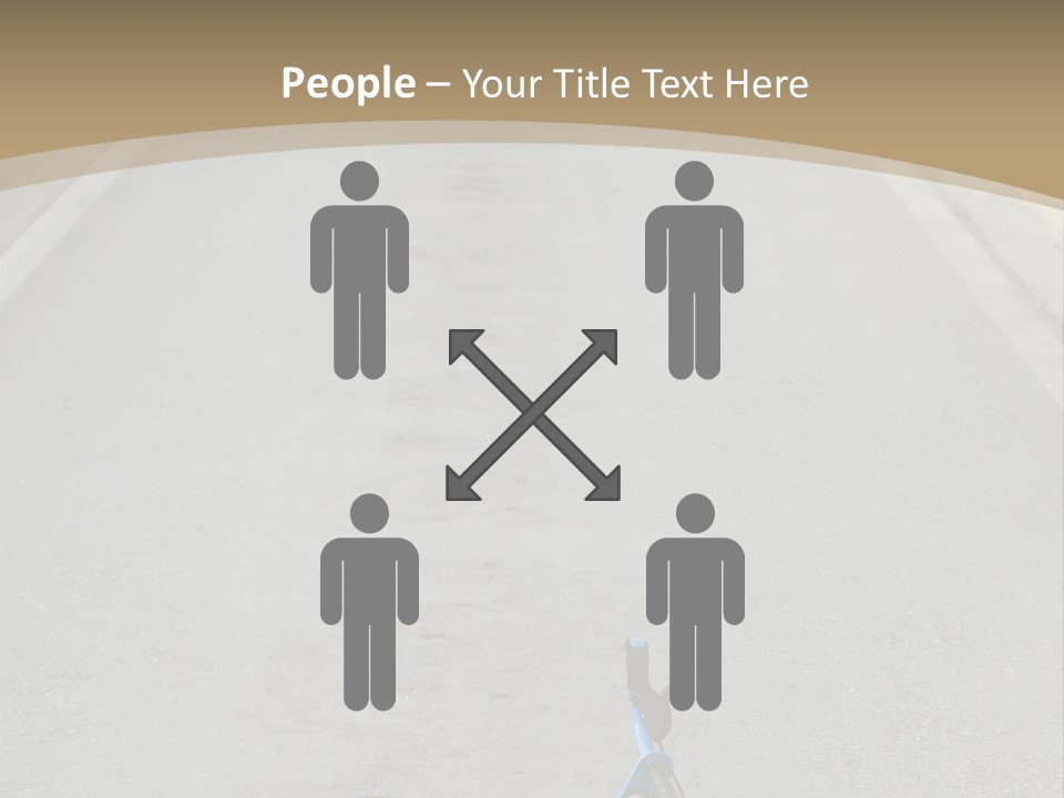 Asphalt Bicycle Fall PowerPoint Template