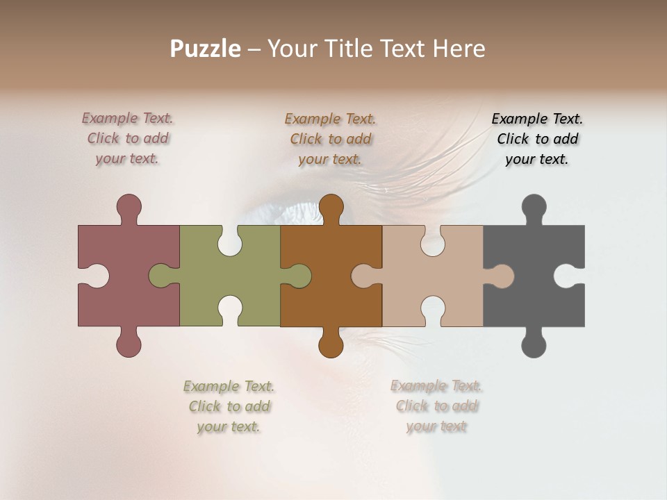 Caucasian Cute Small PowerPoint Template