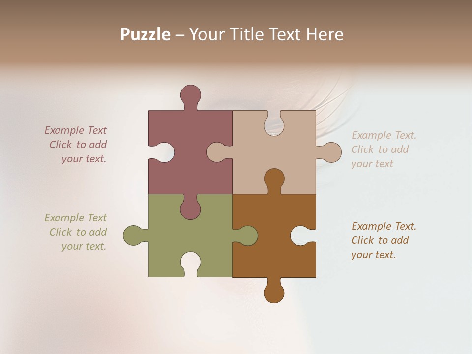 Caucasian Cute Small PowerPoint Template