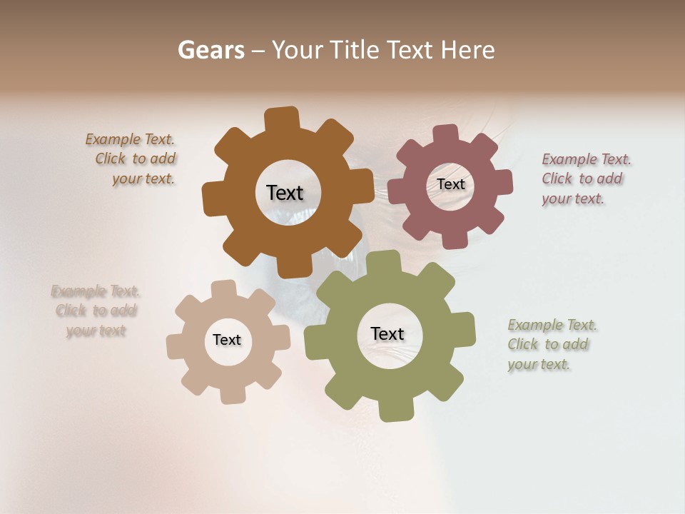 Caucasian Cute Small PowerPoint Template