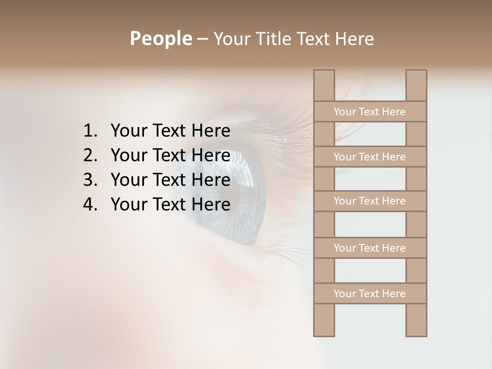 Caucasian Cute Small PowerPoint Template