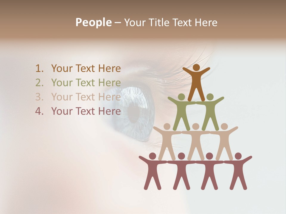 Caucasian Cute Small PowerPoint Template