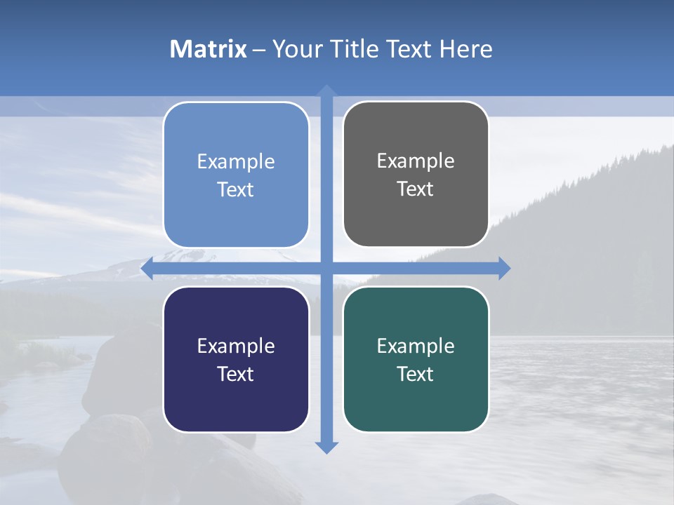 Blue Sunrise Landscape PowerPoint Template