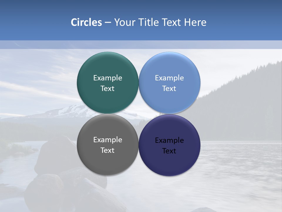 Blue Sunrise Landscape PowerPoint Template