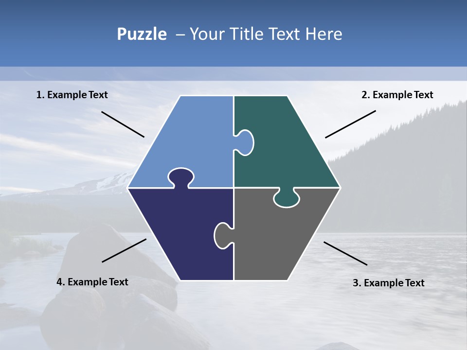 Blue Sunrise Landscape PowerPoint Template