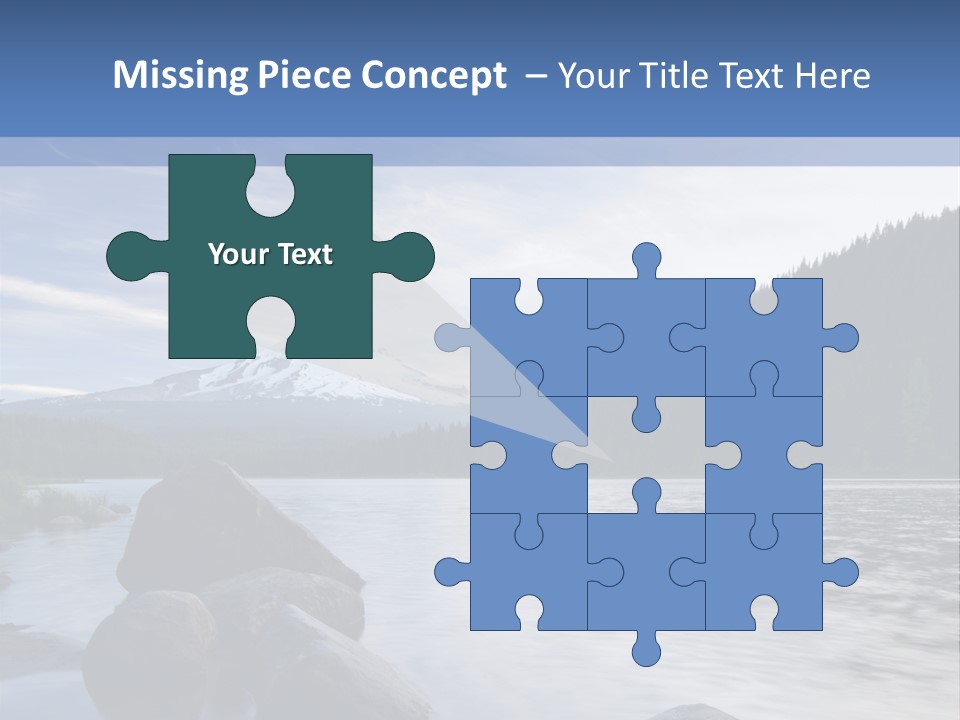 Blue Sunrise Landscape PowerPoint Template