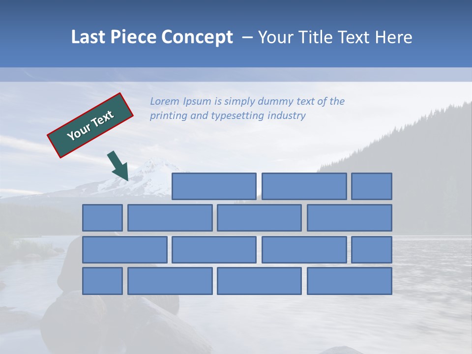 Blue Sunrise Landscape PowerPoint Template