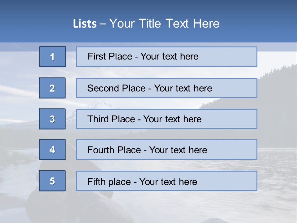 Blue Sunrise Landscape PowerPoint Template