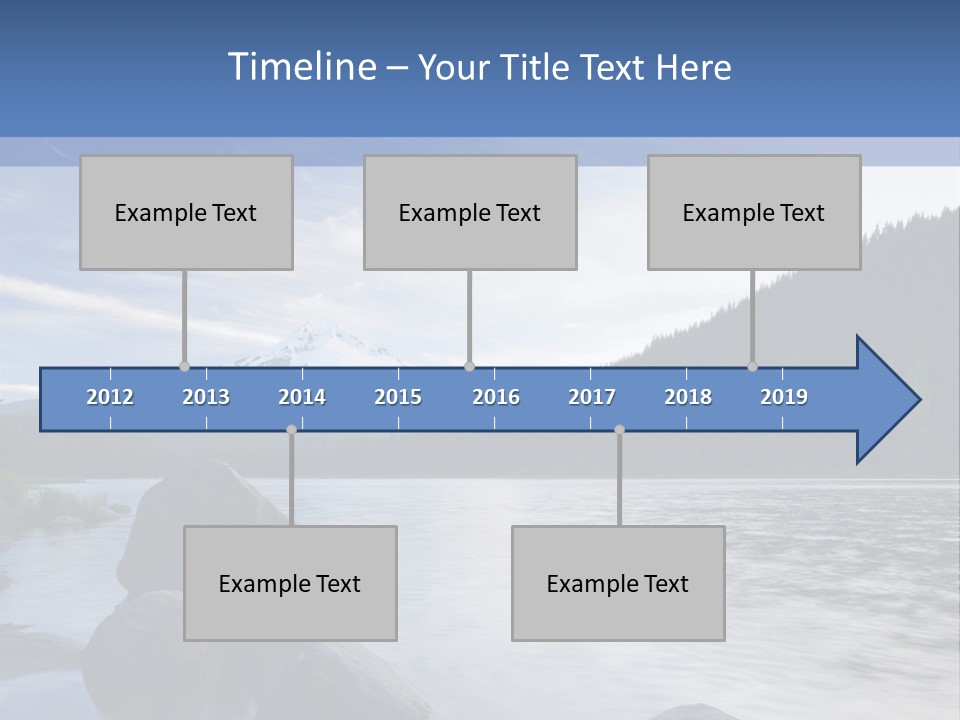 Blue Sunrise Landscape PowerPoint Template
