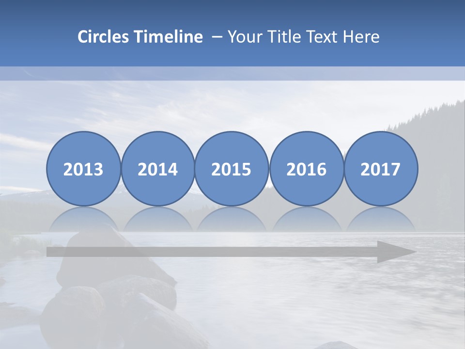 Blue Sunrise Landscape PowerPoint Template