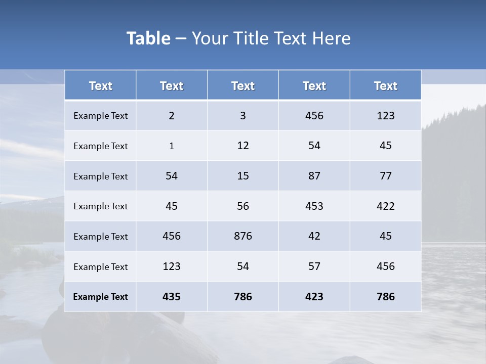 Blue Sunrise Landscape PowerPoint Template