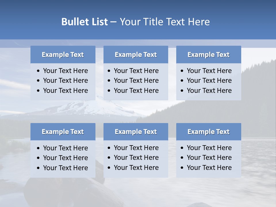 Blue Sunrise Landscape PowerPoint Template