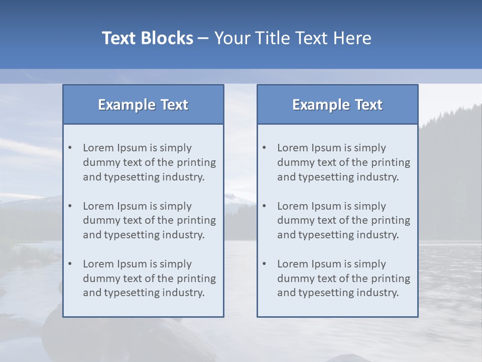 Blue Sunrise Landscape PowerPoint Template