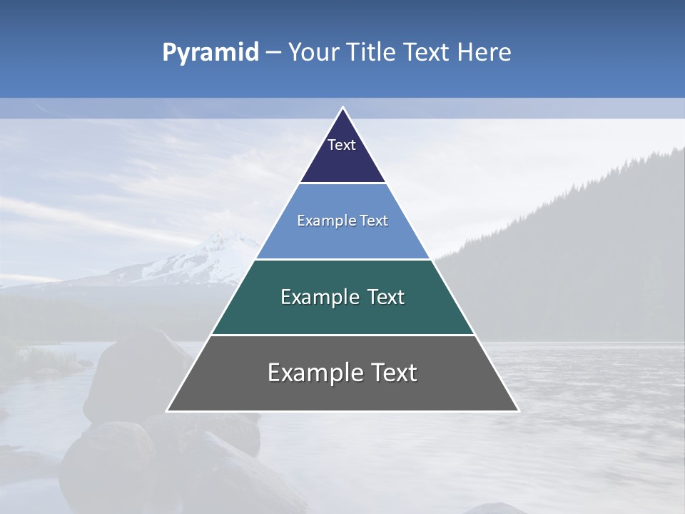 Blue Sunrise Landscape PowerPoint Template