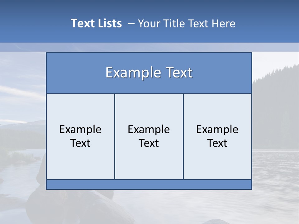 Blue Sunrise Landscape PowerPoint Template
