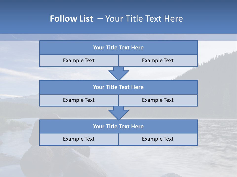 Blue Sunrise Landscape PowerPoint Template