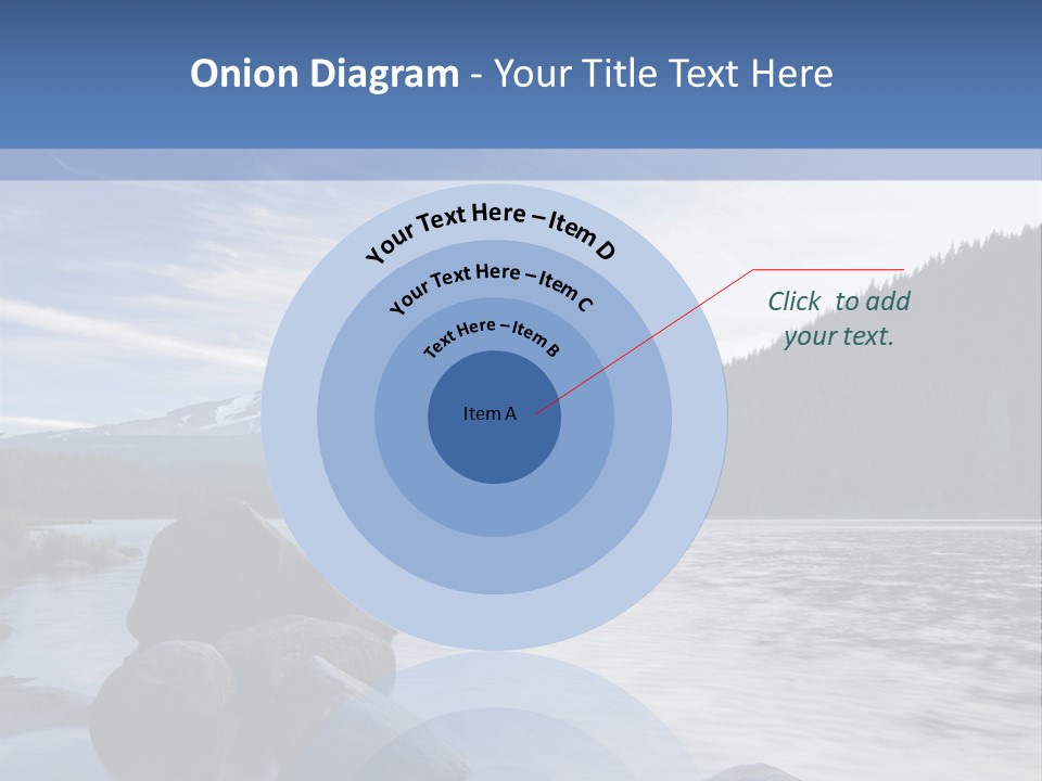 Blue Sunrise Landscape PowerPoint Template