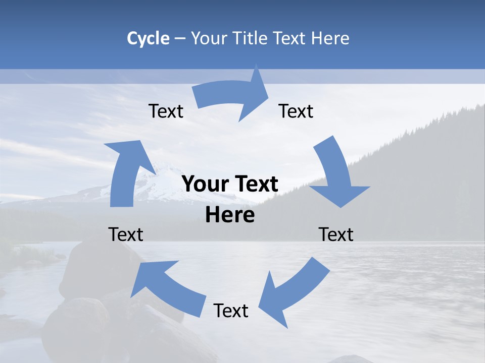 Blue Sunrise Landscape PowerPoint Template