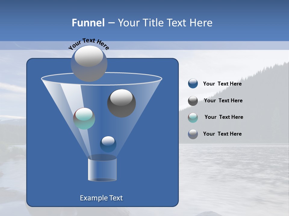 Blue Sunrise Landscape PowerPoint Template