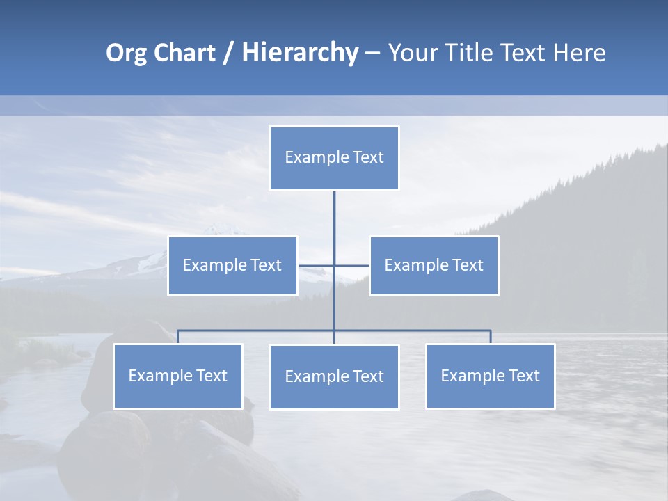Blue Sunrise Landscape PowerPoint Template