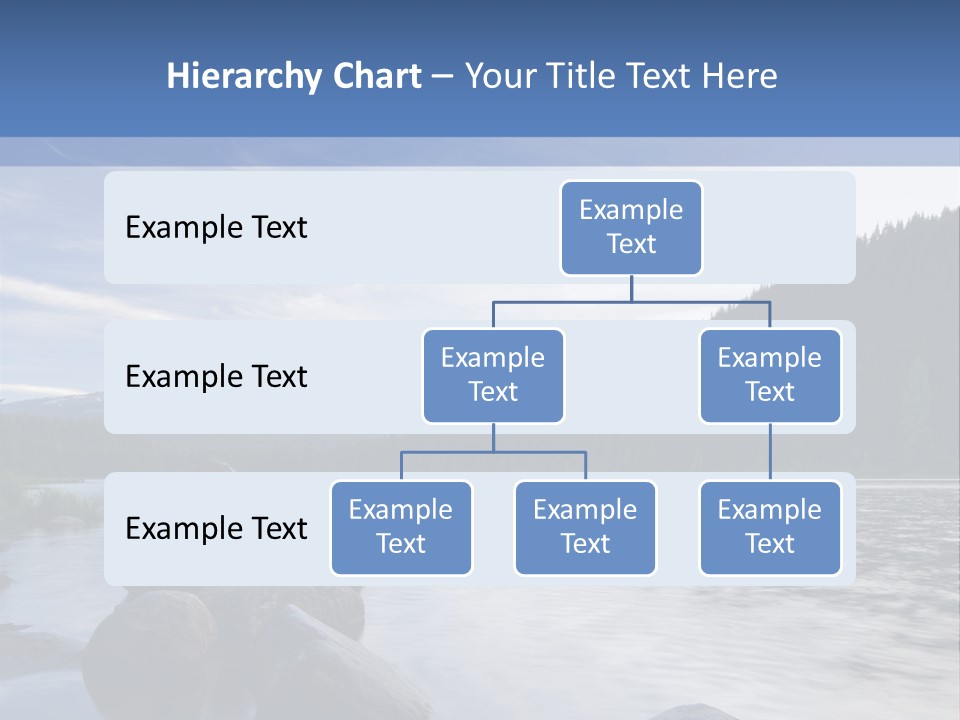 Blue Sunrise Landscape PowerPoint Template