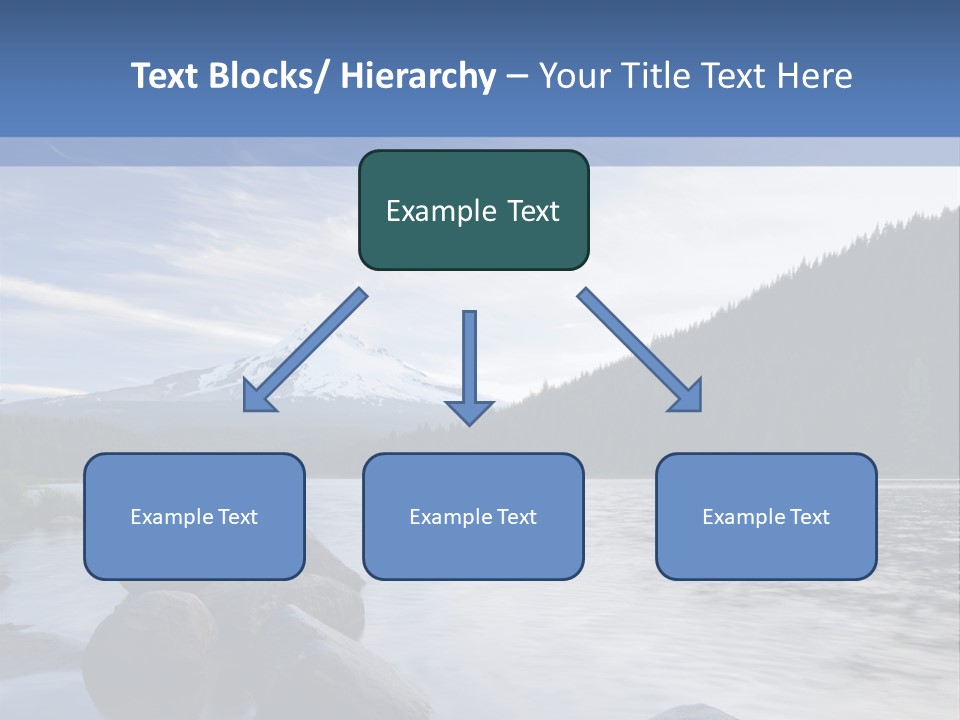 Blue Sunrise Landscape PowerPoint Template