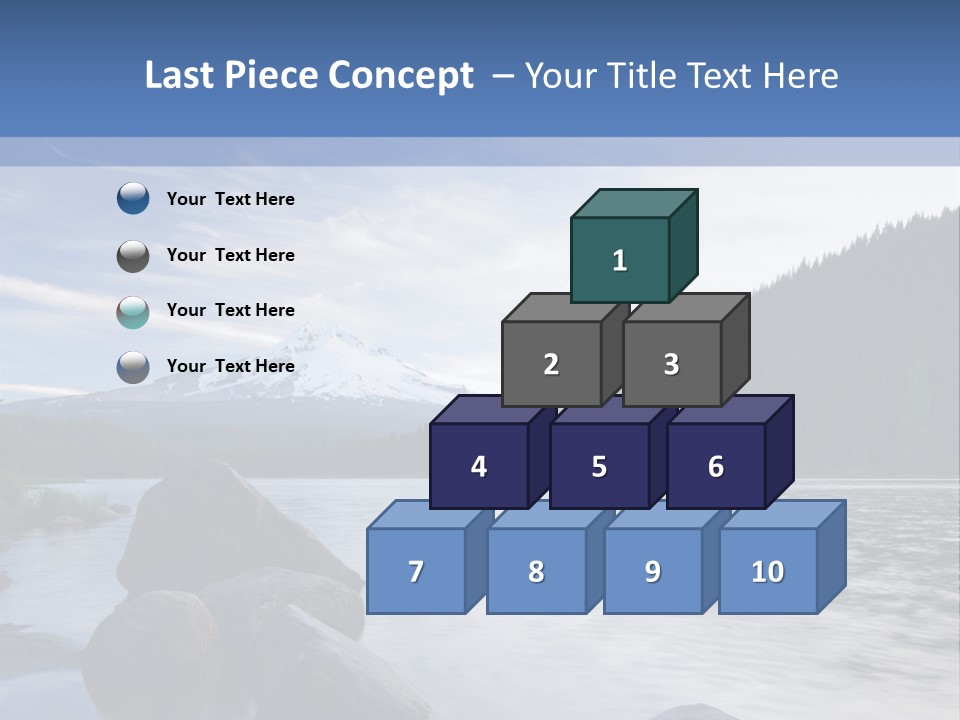 Blue Sunrise Landscape PowerPoint Template