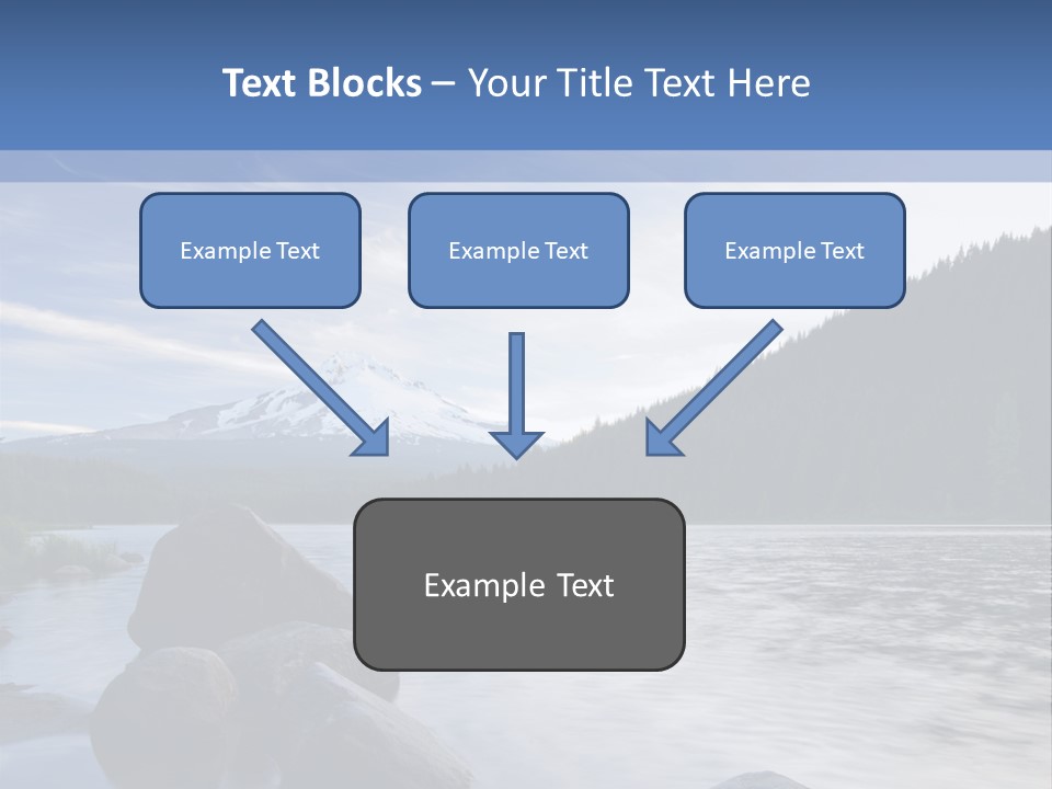 Blue Sunrise Landscape PowerPoint Template